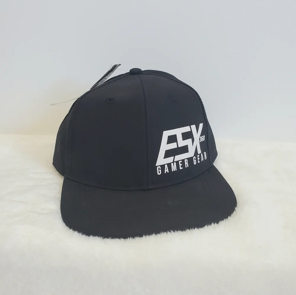 ESX 360 Gamer Gear Pro Quality Black White Youth Hat Cap Print NWT